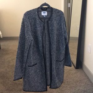 Pepper Coat Jacket w/ Faux Leather Piping